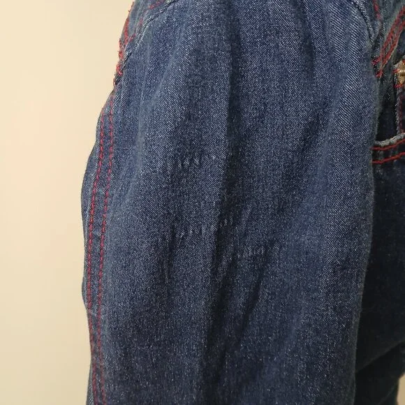 Baby Phat Y2K Stretch Jean Jacket Blue Size Medium - Picture 8 of 10